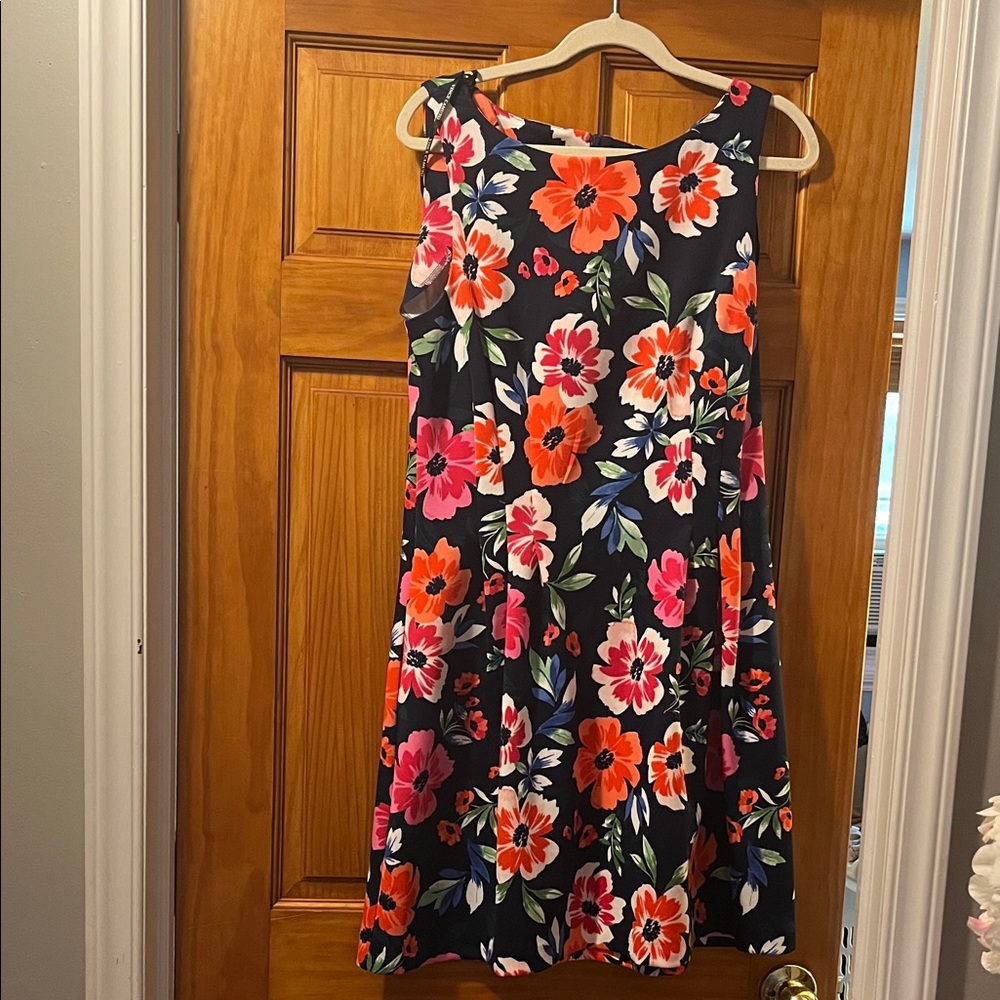 Vince Camuto Navy Floral Dress